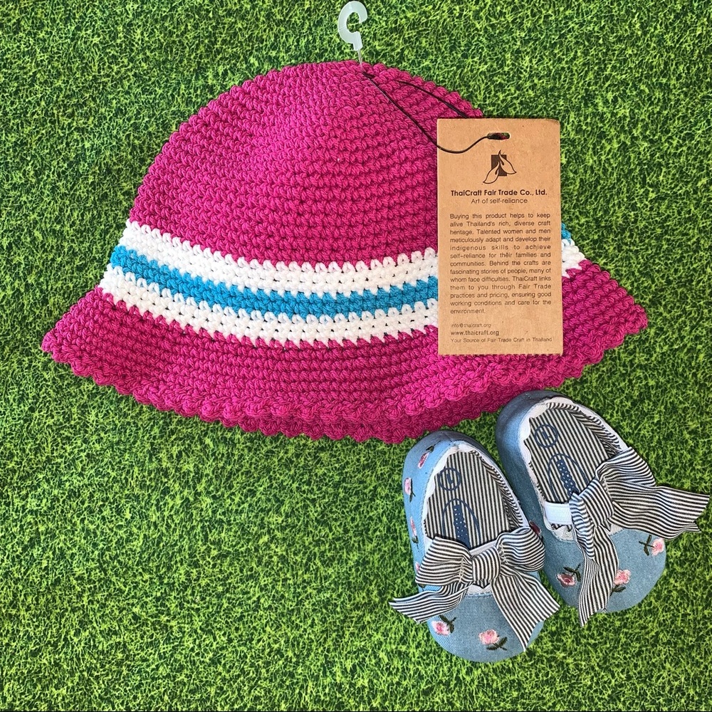 NWT Thai Craft Fair Trade Crochet Baby Hat
